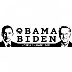 Obama Biden Black & White - Bumper Sticker