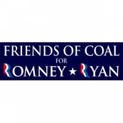 Friends Of Coal For Romney Ryan - Bumper Sticker