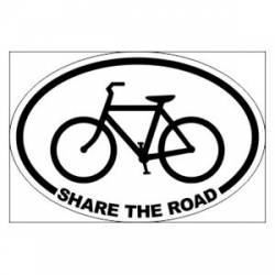 Bicycle Share The Road - Oval Sticker