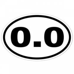 0.0 Running Parody - Oval Sticker