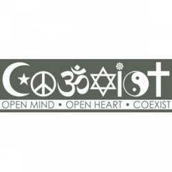 Coexist Open Mind Open Heart - Bumper Sticker