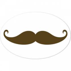 Mustache - Oval Sticker