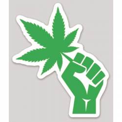 Marijuana Legalization Power Hand - Vinyl Sticker