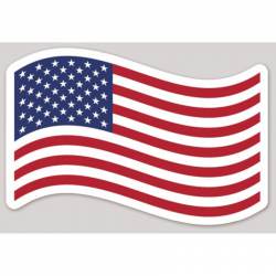 United States of America American Wavy Flag - Vinyl Sticker