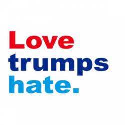 Love Trumps Hate - Rectangle Sticker