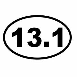 13.1 Running Half Marathon - Oval Sticker