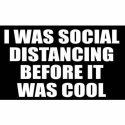 I Was Social Distancing Before It Was Cool - Vinyl Sticker