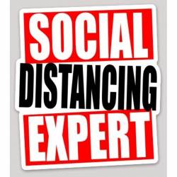 Social Distancing Expert - Vinyl Sticker