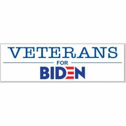 Veterans For Joe Biden - Bumper Sticker