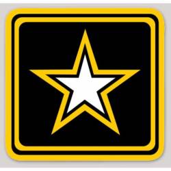 United States Army Black & Gold Star - Vinyl Sticker