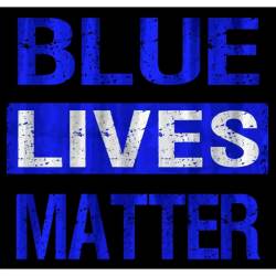 Blue Lives Matter Rustic - Square Vinyl Sticker