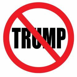 Anti Donald Trump Red Slash - Circle Sticker
