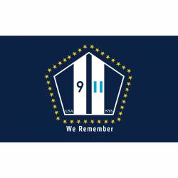 September 11th 2001 We Remember Navy Flag - Vinyl Sticker