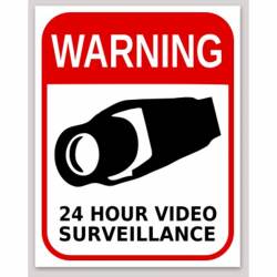 Warning 24 Hour Video surveilSance - Vinyl Sticker