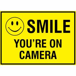 Smile You're On Camera - Vinyl Sticker
