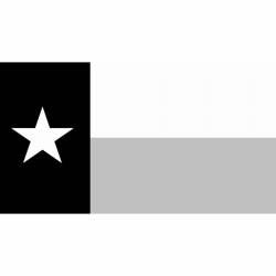 Black & White State of Texas Subdued Flag - Vinyl Sticker