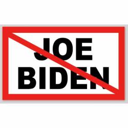 Anti Joe Biden Red Slash - Rectangle Sticker