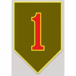 United States Army 1st Infantry Division Big Red One Logo - Vinyl Sticker