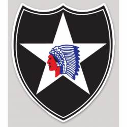 United States Army 2nd Infantry Division Indianhead Logo - Vinyl Sticker