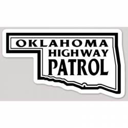 Oklahoma Highway Patrol Black & White - Vinyl Sticker