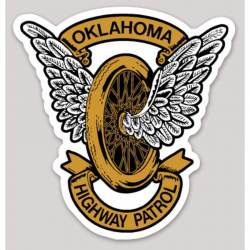 Oklahoma Highway Patrol Motorcycle - Vinyl Sticker