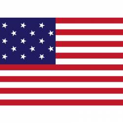 15 Stars 15 Stripes Star-Spangled Banner Flag - Vinyl Sticker