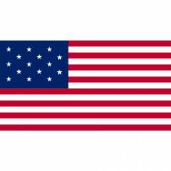 15 Star United States American Flag - Vinyl Sticker