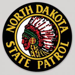 North Dakota State Patrol Round - Vinyl Sticker