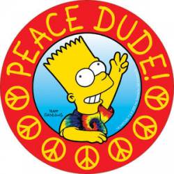 Bart Peace Dude - Sticker
