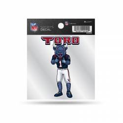 Houston Texans Mascot Toro - 4x4 Vinyl Sticker