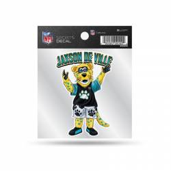 Jacksonville Jaguars Mascot Jaxson De Ville - 4x4 Vinyl Sticker