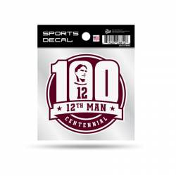 Texas A&M University Aggies 12th Man Centennial - 4x4 Vinyl Sticker