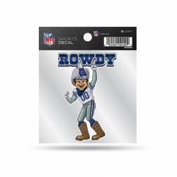 Dallas Cowboys Mascot Rowdy - 4x4 Vinyl Sticker