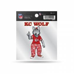 Kansas City Chiefs Mascot KC Wolf - 4x4 Vinyl Sticker