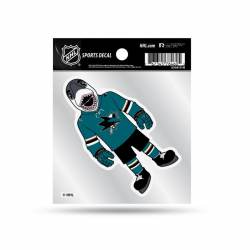 San Jose Sharks Mascot - 4x4 Vinyl Sticker