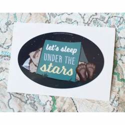 Sasquatch Lets Sleep Under The Stars Camping - Vinyl Sticker