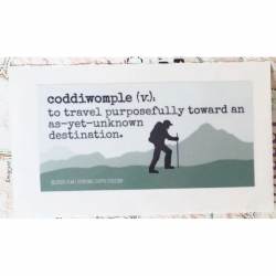Coddiwomple Defined Hiking - Vinyl Sticker