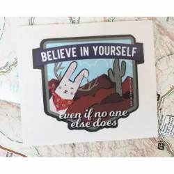 Believe in Yourself Jackalope - Vinyl Sticker