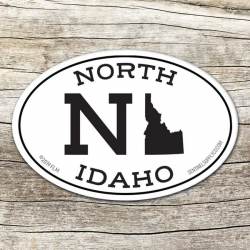 North Idaho With State Outline 3" - Vinyl Sticker