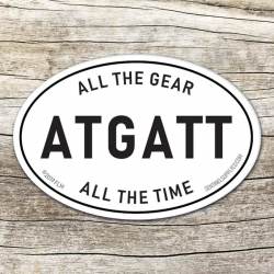 ATGATT All The Gear All The Time White 3" - Vinyl Sticker