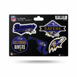 Baltimore Ravens - 5 Piece Sticker Sheet