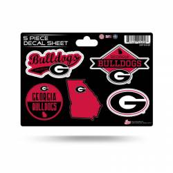 University Of Georgia Bulldogs - 5 Piece Sticker Sheet