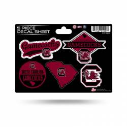 University Of South Carolina Gamecocks - 5 Piece Sticker Sheet