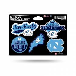 University Of North Carolina Tar Heels - 5 Piece Sticker Sheet
