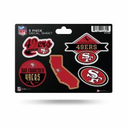 San Francisco 49ers - 5 Piece Sticker Sheet