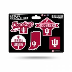 Indiana University Hoosiers - 5 Piece Sticker Sheet