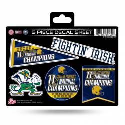 Notre Dame Fightning Irish 11 Time College Football Champs - 5 Piece Sticker Sheet