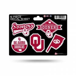 University Of Oklahoma Sooners - 5 Piece Sticker Sheet