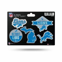 Detroit Lions - 5 Piece Sticker Sheet