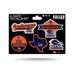 University of Texas at San Antonio Roadrunners - 5 Piece Sticker Sheet